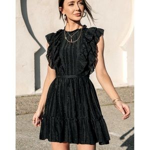 Bohme Sleeveless Ruffle Detail Dress - Black S